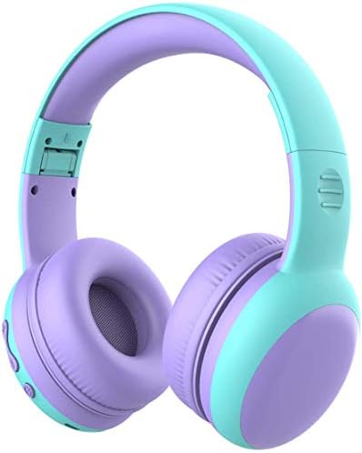 gorsun Kids Bluetooth Headphones, Portable Wireless Headphones for Kids, Bluetooth 5.3, Over-Ear Toddler Headphones with Microphone, 74/85dB Volume Limited, 40 Hours Playtime (Purple)