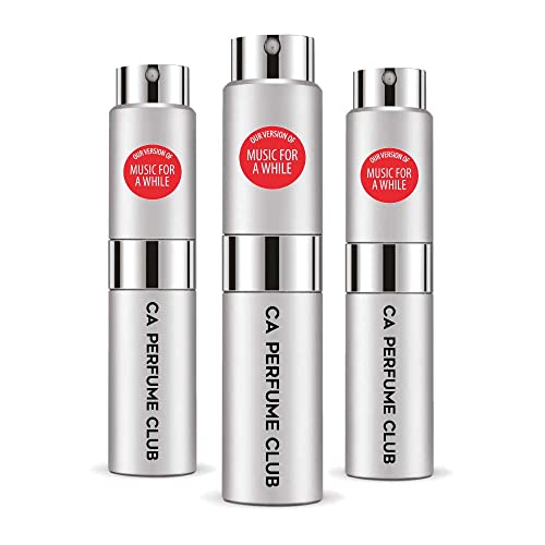 CA Perfume Impression of Fredarik Mal Music For A While For Women & Men Replica Version Fragrance Dupes Concentrated Long Lasting Eau de Parfum Spray Refillable Atomizer Bottle 0.27 Fl Oz-X3