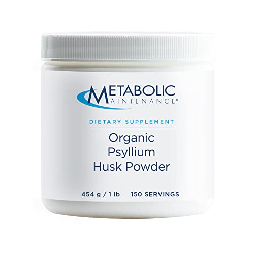 Metabolic Maintenance Organic Psyllium Husk Powder - Soluble Fiber for Digestion + Regularity Support (1 Pound, 150 Servings)