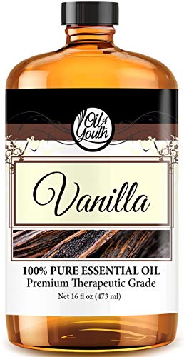 Oil of Youth - Vanilla Essential Oil (16oz Bulk) Pure Therapeutic Grade Essential Oil for Aromatherapy, Diffuser, Sleep, Skin Therapy