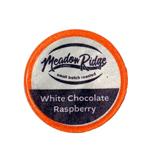 Meadow Ridge Coffee Single Serve Cups - 100% Arabica Coffee (For K-Cup Brewers) Low Acid (White Chocolate Raspberry, 24 Count)