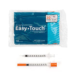 EasyTouch U-100 Insulin Syringe with Needle, 30G 1cc 5/16-Inch (8mm), Box of 100