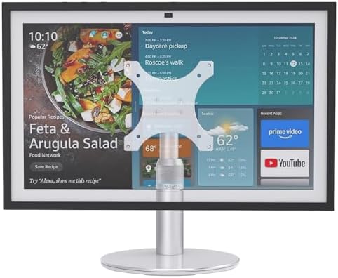 Tiltable Stand for Echo Show 21 & 15 (1st, 2nd Gen), Rotatable & Adjustable, Compatible with Echo Show 21, 15 1st & 2nd Gen, Aluminum Tabletop Stand