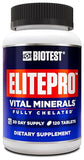 Biotest Elitepro Zinc Magnesium Selenium Chromium Glycinate (30 Day Supply) 120 Tablets