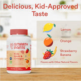 SmartyPants Kids Multivitamin Gummies: Omega 3 Fish Oil (EPA/DHA), Vitamin D3, C, Vitamin B12, B6, Vitamin A, K & Zinc for Immune Support, Gluten Free, Three Fruit Flavors, 90 Count (22 Day Supply)