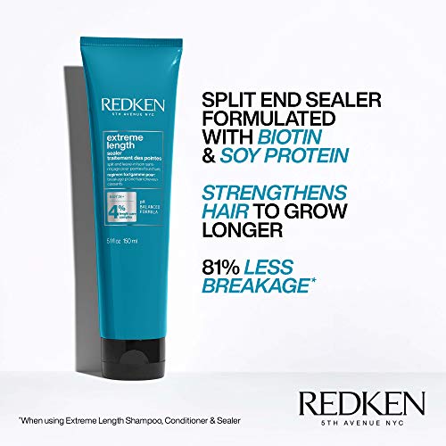 Redken Extreme Length Leave-In Conditioner | For Hair Growth | Seals Split Ends & Prevents Breakage | Infused With Biotin | 5.1 Fl Oz