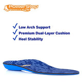 Powerstep Mens Pinnacle Low Insole, Blue/Orange, Men S 4-4.5 / Women S 6-6.5 US