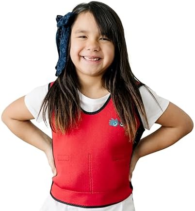Fun and Function - Red Weighted Compression Vest for Kids & Adults - Calming Sensory Compression Vest for Kids - Weighted Vest for Sensory Needs - Toddlers, Kids, Teens & Adults Sizing