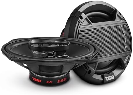 DS18 S69 Select 6x9 3-Way Coaxial Speaker 240 Watts 4-Ohm, Grill Included - 3-Way Car Audio Speakers, Perfect OEM Upgrade, Easy Installation, 6" x 9" Car Speakers - Pair