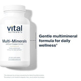 Vital Nutrients - Multi-Minerals - Citrate/Malate Formula (No Copper or Iron) - High Potency Gentle Formula with High Nutritional Value - 120 Vegetarian Capsules per Bottle