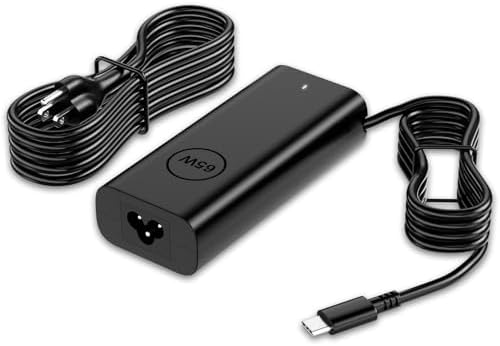 Replacement for Dell Laptop Charger USB C 65W 45 Watt - Slim AC Adapter for Dell Latitude 5420 Charger 5540 5520 7420 5440, XPS 13 Chromebook 3100 Computer Type C Fast Charging Long Power Cord 11ft