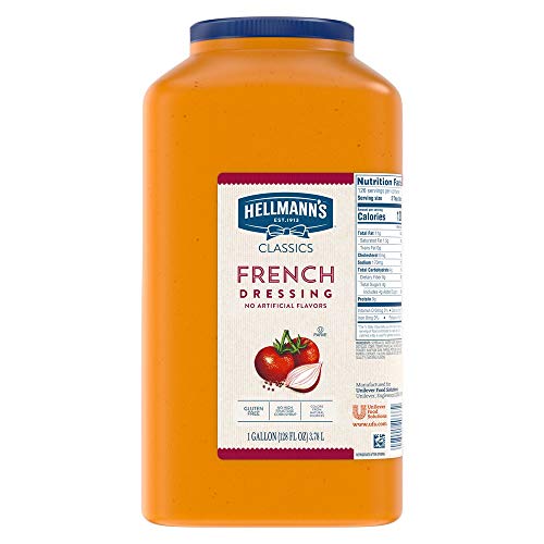 Hellmann's Classics French Salad Dressing Jug, Gluten Free, No Artificial Flavors or High Fructose Corn Syrup, Colors from Natural Sources, 1 gallon (Pack of 1)