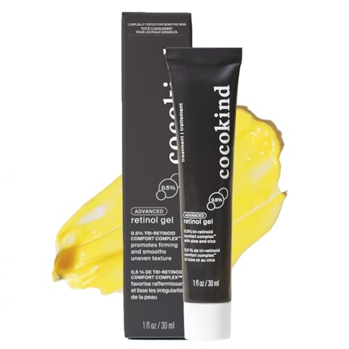 Cocokind Advanced Retinol Gel 0.5%, Improve the Appearance of Fine Lines and Uneven Texture without Irritation, Aloe and Cica to Prevent Dryness, 1 fl oz