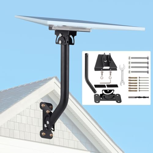 Starlink Gen 3 Mount, 180 Adjustable, Heavy-Duty Metal, Black, Wall/Roof Mount