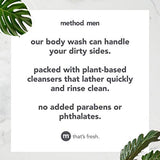 Method Men Body Wash, Juniper + Sage, Paraben and Phthalate Free, 18 FL Oz (Pack of 6)