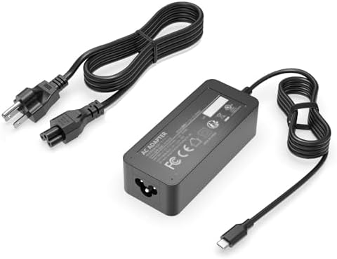 USB C 65W 45W AC Charger Fit for Lenovo ThinkPad T490 T490S T495 T495S T480 T480S T570 T590 E480 E485 E490 L480 L490 L580 A275 A285 Laptop Adapter Power Supply Cord
