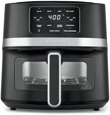 Cuisinart Air Fryer Oven, Stainless Steel Air Fryer, 4.5-Qt Fryer Basket, Dishwasher-Safe Parts with 4 Presets for Roast, Bake, Broil, Air Fry & Keep Warm, Quick & Easy Meals, AIR-160, Black