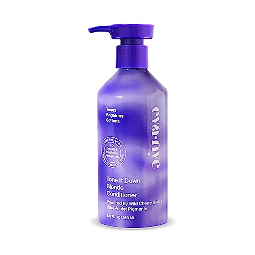 EVANYC Hair Conditioner, Tone It Down, 8.8 Fl Oz, Blonde Hair Conditioner, Purple Conditioner for Eliminating Brassy Yellow Tones, Conditioner Toner for Color-Treated Hair, Hair Moisturizer