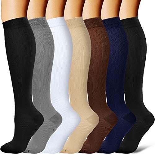 BIQU Compression Socks for Women and Men Circulation-Best Support for Running, Athletic, Nursing, Travel