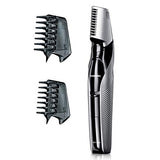 Panasonic Body Hair Trimmer for Men, Cordless Waterproof Design, V-Shaped Trimmer Head with 3 Comb Attachments for Gentle, Full Body Grooming, ER-GK60-S (Silver)