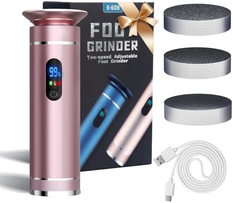 krofaue Electric Callus Remover for Feet - Electric Foot File 2 Speed Rechargeable Foot Grinder Professional Pedicure Tools for Foot Scrubber Cracked Heels Dead Skin Remover with 30pcs Sandpaper Discs