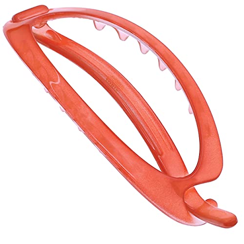 Camila Paris CP3121 French Hair Barrette Clip, Flexible Ponytail Holder No Metal Parts, Strong Hold Grip Hair Clips for Women, No Slip and Durable Styling Girls Hair Accessories, Made in France