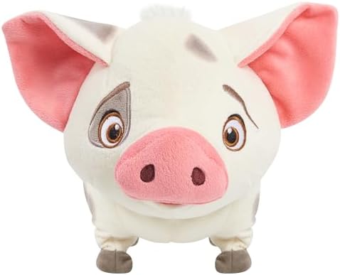Disney Princess Moana Walk & Snort Pua Plush, Sounds, Movement, Stuffed Animal, Pig, Kids Toys for Ages 3 Up by Just Play