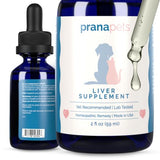 Liver Supplement for Pets Naturally Aids in Healthy Liver Function for Dogs & Cats | Herbal Formula Helps Relieve Abdominal Pain, Indigestion, and Inflammation of Liver & Gallbladder | by Prana Pets