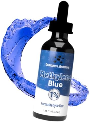 Methylene Blue Pharmaceutical Grade, USP Grade, Third-Party Tested Brain Health Dietary Supplement for Humans, No Formaldehyde, Made in USA (1% 50ml Bottle)