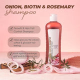 Onion, Biotin and Rosemary Shampoo and Treatment Set, All Hair Types Conditioner Hair Care, Thinning Hair, Growth Shampoo Set