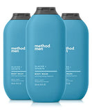 Method Men Body Wash, Glacier + Granite, Paraben and Phthalate Free, 18 FL Oz (Pack of 3)