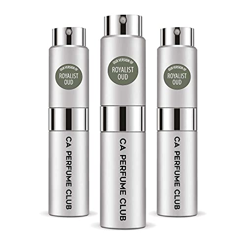 CA Perfume Impression of Royalist Oud For Women & Men Replica Version Fragrance Dupes Concentrated Long Lasting Eau de Parfum Spray Refillable Atomizer Bottle 0.27 Fl Oz-X3