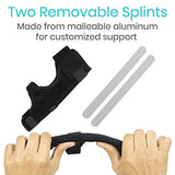 Vive Boxer Finger Splint Brace- Supports Pinky, Ring, Middle Metacarpals and Knuckles - Right or Left Adjustable Hand Brace - Straightening for Trigger Finger, Injury, Fracture, Broken, Tendonitis (9 inch)