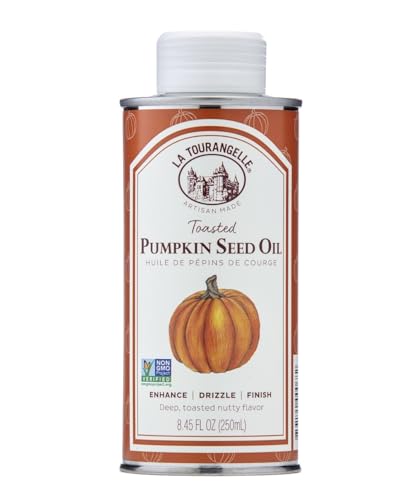 La Tourangelle, Toasted Pumpkin Seed Oil, Great for Cooking, Salad Dressings, Pastas, and Spreads - Health and Beauty Oil, 8.45 fl oz