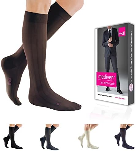 mediven for Men Classic, 15-20 mmHg – Closed Toe, Knee High Compression Stockings, Compression Dress Socks