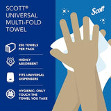 Scott® Multifold Paper Towels (01840), with Absorbency Pockets™, 9.2" x 9.4" sheets, White, Compact Case for Easy Storage, (250 Sheets/Pack, 16 Packs/Case, 4,000 Sheets/Case)