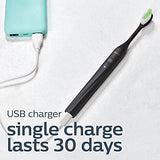 Philips One by Sonicare Rechargeable Toothbrush, Brush Head Bundle, Shadow Black, BD3001/AZ