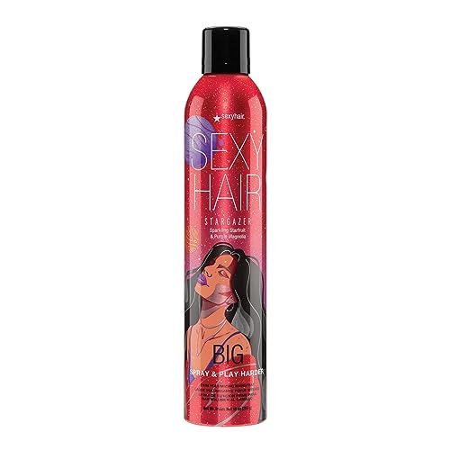 SexyHair Big Spray & Play Harder Firm Volumizing Hairspray | All Day Hold and Shine | Up to 72 Hour Humidity Resistance