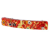 GlassOfVenice Murano Glass Venetian Reflections Hair Clip - Red Gold