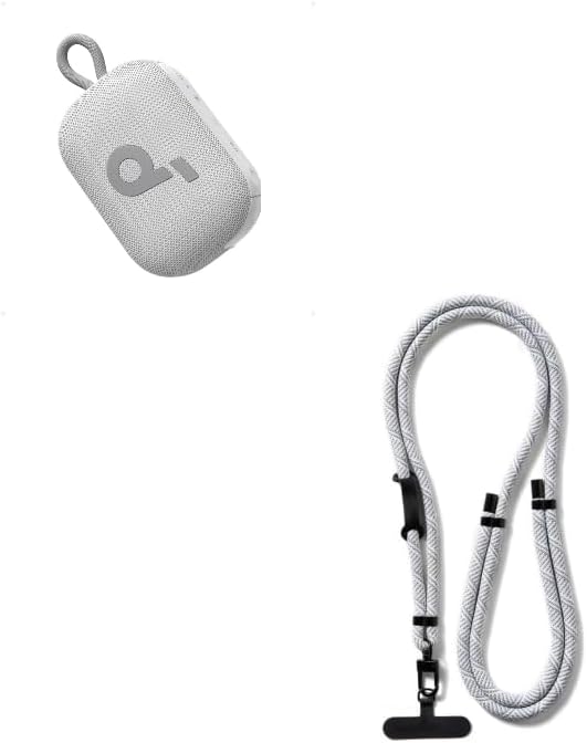 Soundcore Select 4 Go Lanyard Select 4 Go Speaker, Cell Phone Lanyard for Neck or Shoulder, Adjustable Phone Strap Compatible with Car Keys and Keychains (Gray)