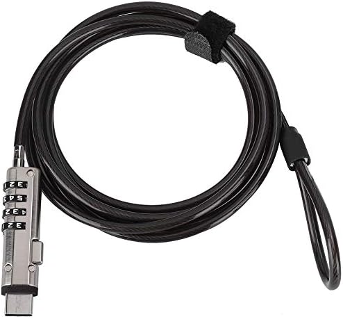 Computer Lock,Laptop Keyless Security Cable Combination Lock Anti-Theft Safety Lock with Locking Cable for Desktop, Laptop, Projector