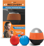 KT Health, Ice/Heat Therapeutic Massage Ball for Muscle Pain & Stress Relief, Black/Orange