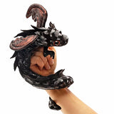 Folkmanis Dragon Wristlet Finger Puppet Black; Red-brown, 1 EA