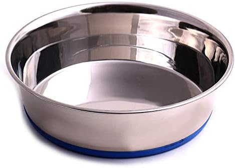 Max and Neo Heavyweight Non-Skid Rubber Bottom Stainless Steel Dog Bowl - We Donate a Bowl to a Dog Rescue for Every Bowl Sold (Small - 32oz - 6.5" Diameter)