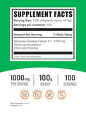 BulkSupplements.com American Ginseng Extract Powder - Ginseng Supplement, American Ginseng Powder, Ginseng Herbal Supplements - Gluten Free, 1000mg per Serving, 100g (3.5 oz) (Pack of 1)