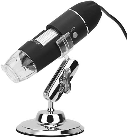 Digital Magnifier, 1600X Digital Microscope Magnifier S4T-30W-D 8 LED Microscope Endoscope Camera Video w/Stand
