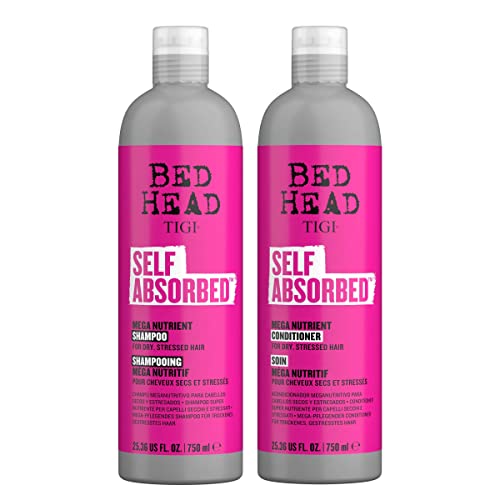 TIGI Bed Head Shampoo and Conditioner For Dry Hair Self Absorbed Nourishing Hair Care to Visibly Repair Hair and Strengthen it From Within 25.36 Fl Oz (Pack of 2)