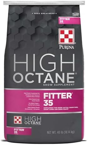 Purina | High Octane Fitter 35 Topdress Show Supplement for Cattle, Pigs, Lambs, and Goats | 40 Pound (40 LB) Bag