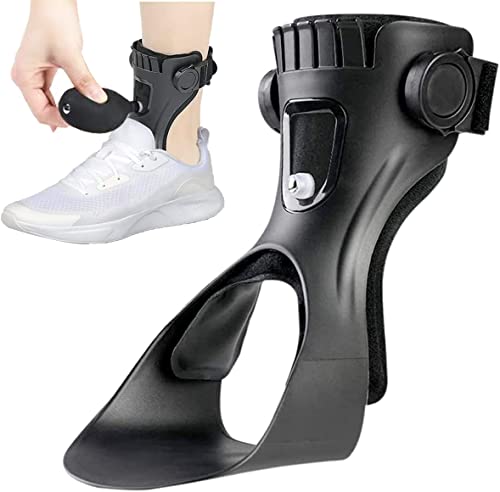 AFO Drop Foot Brace, Upgraded Medical Foot Up Ankle Foot Orthosis Support with Inflatable Airbag for Hemiplegia Stroke Shoes Walking Foot Stabilizer (Left, M)