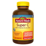 Generic Nature Made Super C with Vitamin D3 and Zinc, 200 Tablets Bundle | Vitamin C (900 mg), Vitamin A (450 mcg), Vitamin D3 (25 mcg/1000 IU), Vitamin E (15 mg) and Zinc (11 mg) | 100 Day Supply